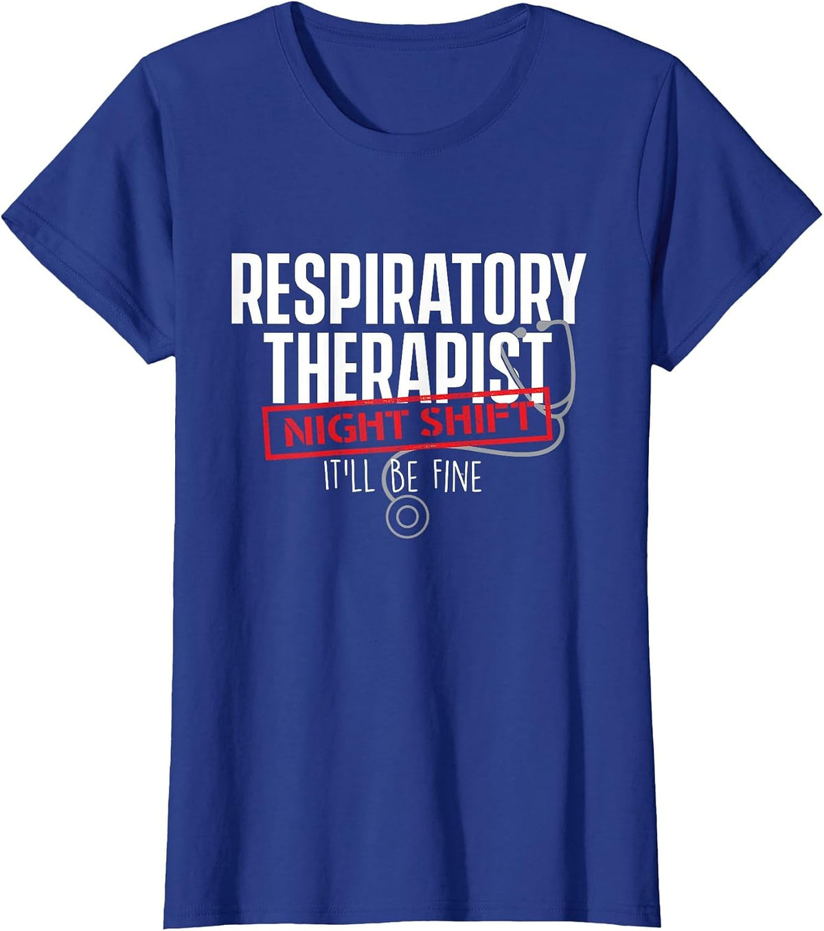 Respiratory Therapist Night Shift Tees T Shirts Lung Therapy Pulmonology Gift - Royal Blue