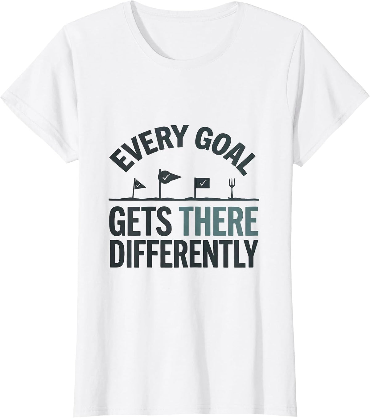 Women's Every Goal Gets There Differently Special Education Teacher T-Shirt - White