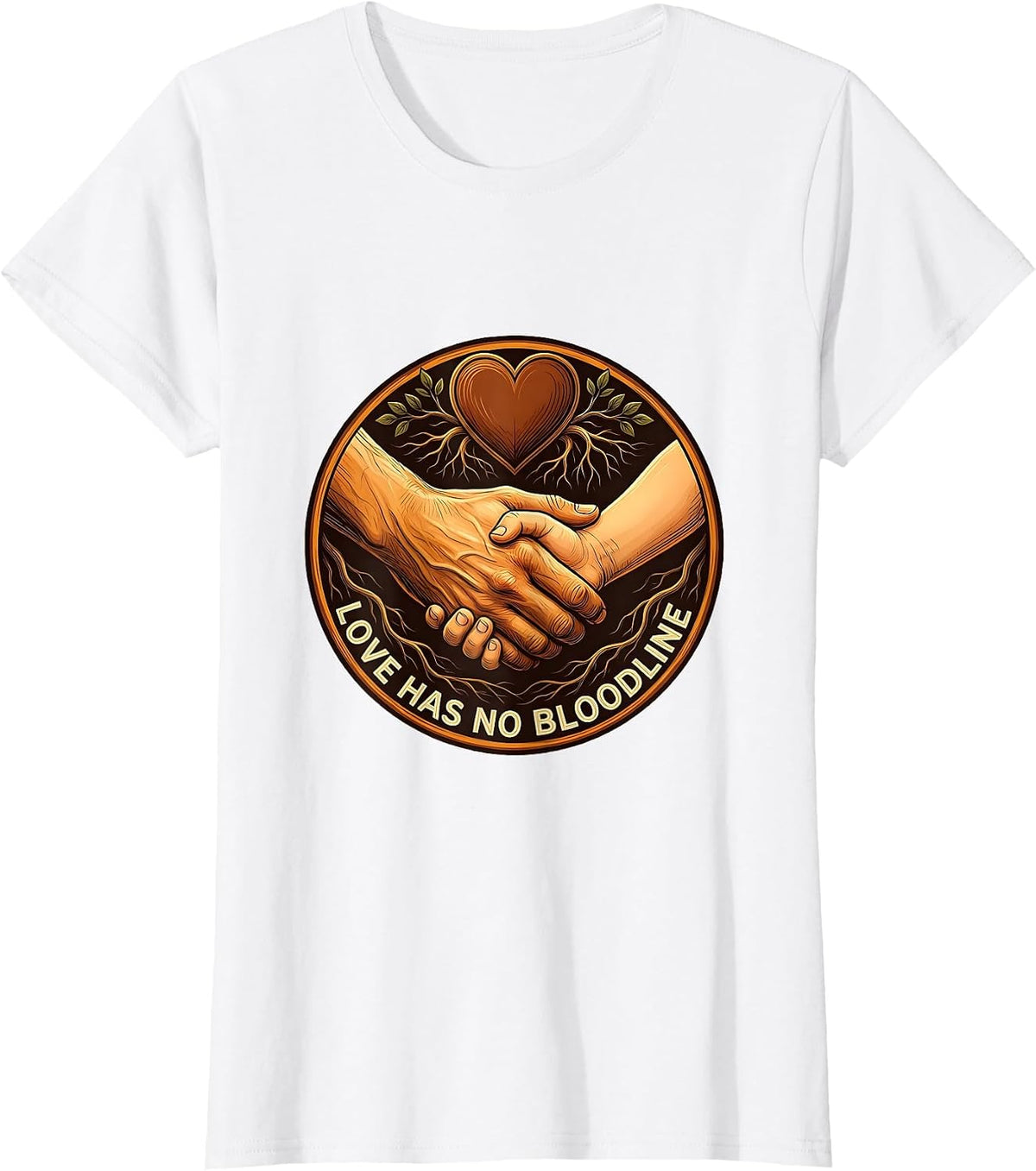 Love Has No Bloodline Bonus Dad Gift Design T-Shirt - White