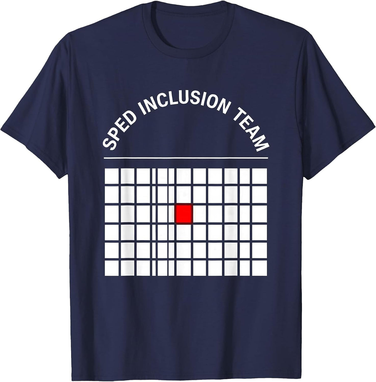 SPED Inclusion Team Retro Special Education Teacher Squad T-Shirt - Navy Blue