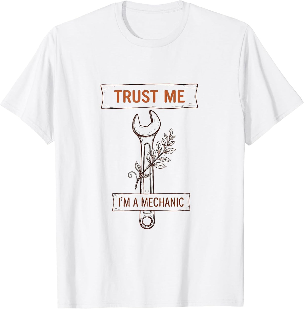Men's Trust Me I'm a Mechanic Funny Auto Design T-Shirt - White