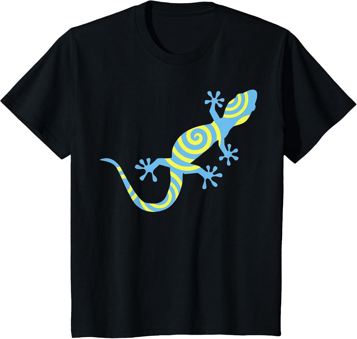 Colored Gecko T-Shirt T-Shirt - Black