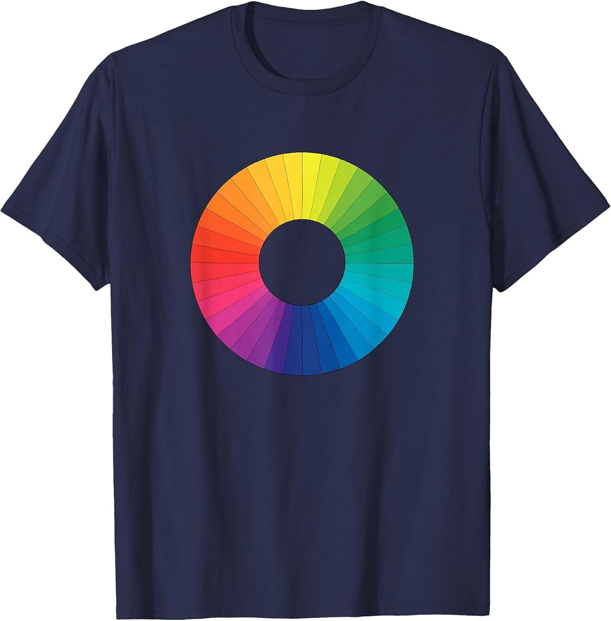 Color Wheel Palette Artist Painter Teacher Color Theory T-Shirt - Navy Blue