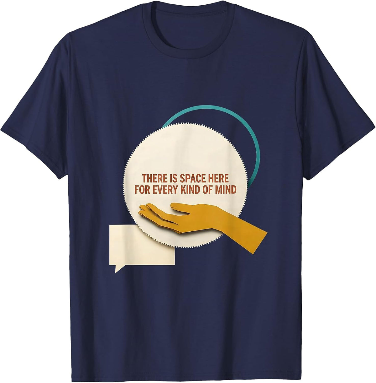 Men's There Is Space Here For Every Kind Of Mind Special Education T-Shirt - Navy Blue