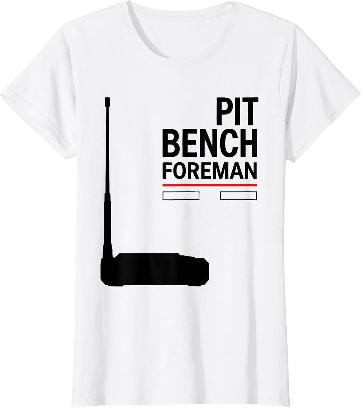 Pit Bench Foreman Swiss International RC Car Racing T-Shirt - White