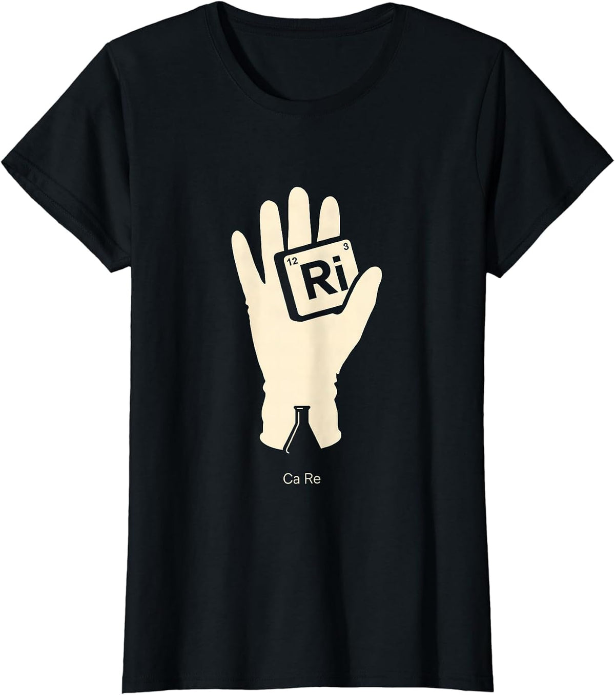 Women's Ca Re Periodic Table Chemistry Humor Science Nerd Gift T-Shirt - Black