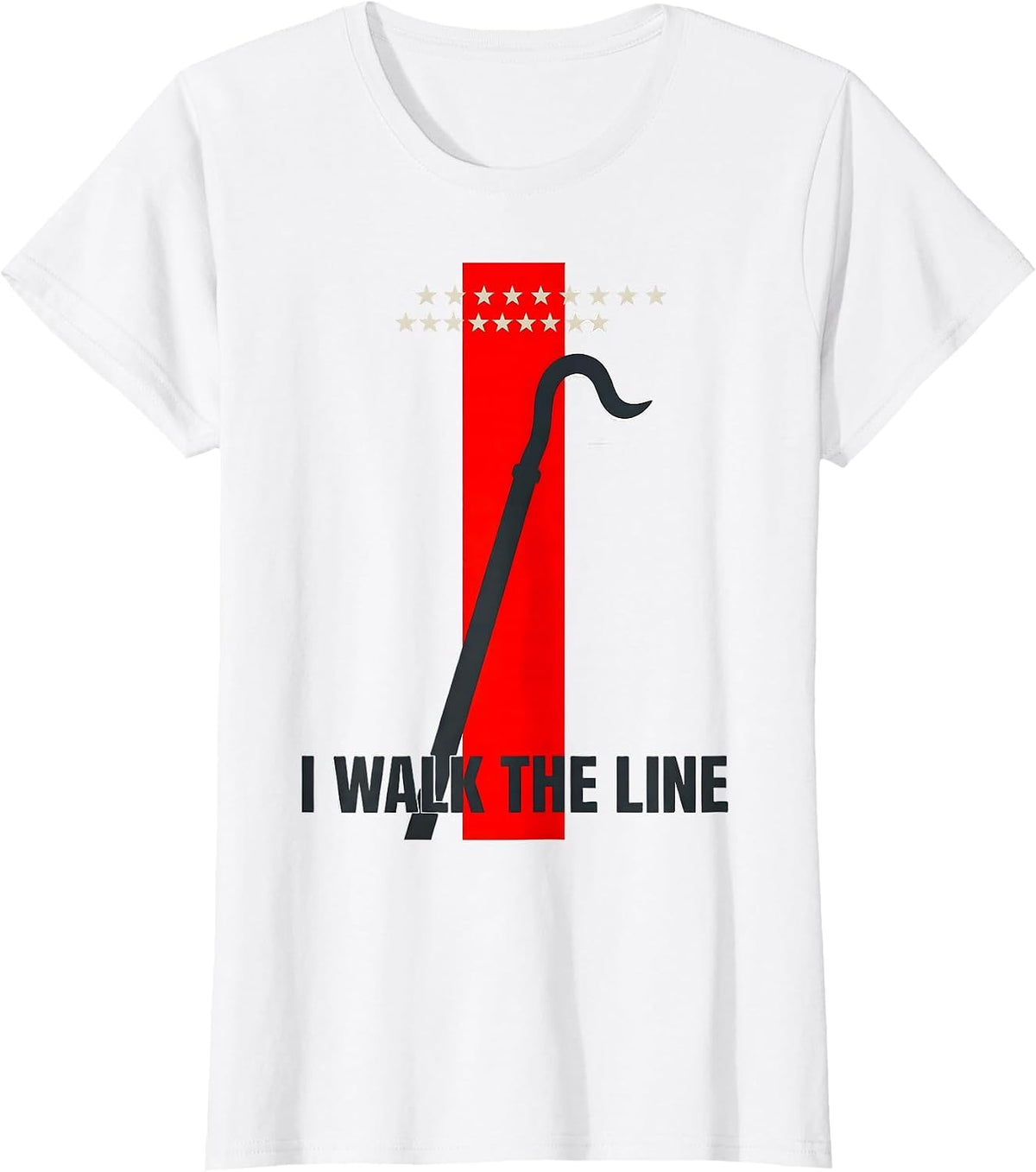 I Walk The Line Patriotic Firefighter Thin Red Line Memorial T-Shirt - White