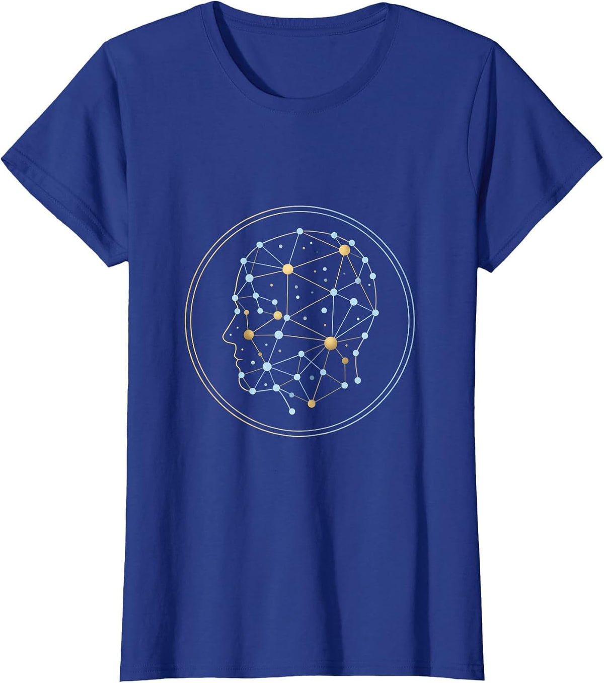 Women's Autism Neural Constellation Glow Graphic T-Shirt - Royal Blue