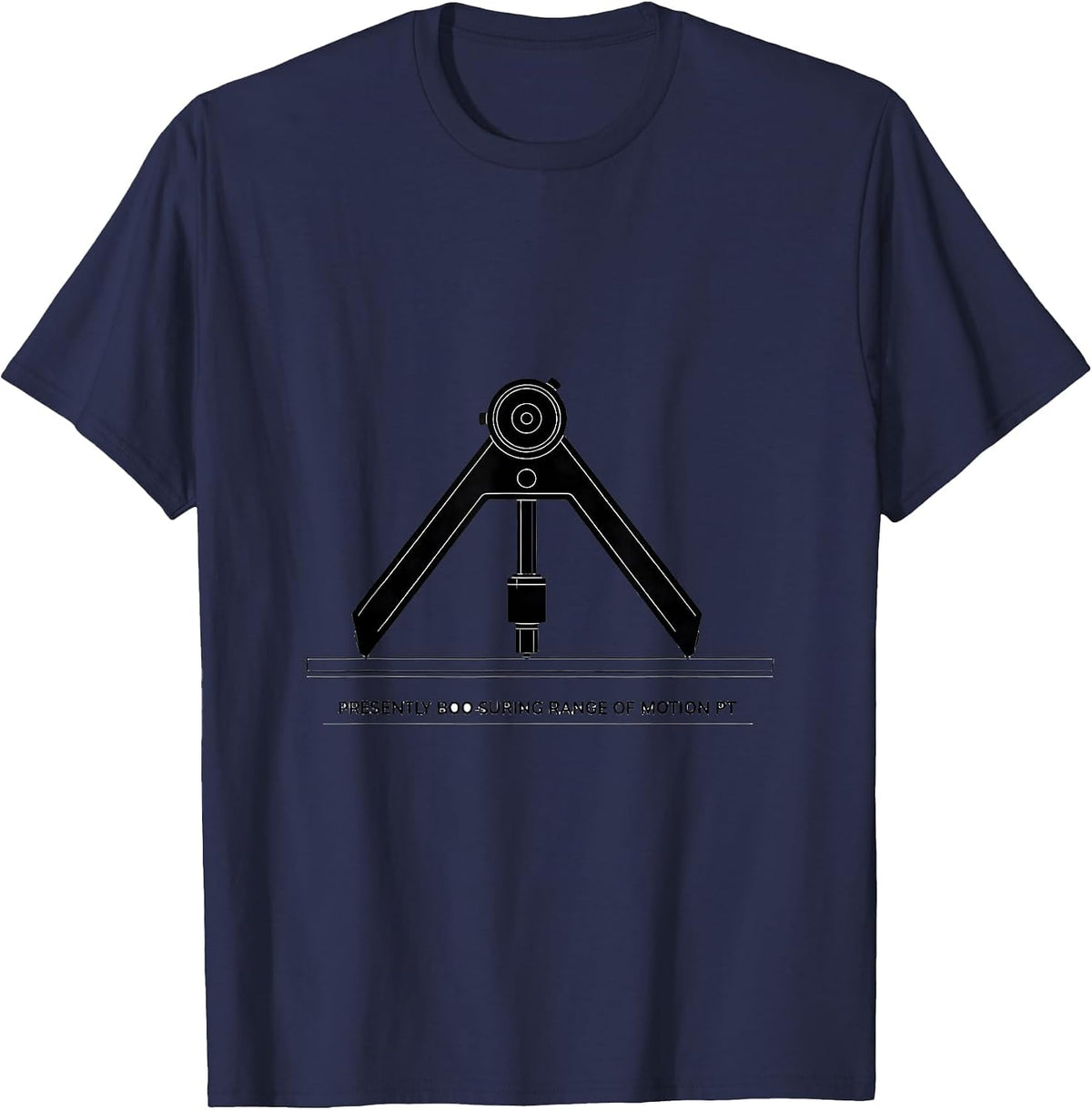 Men's Presently Boo-suring Range of Motion PT Physical Therapy T-Shirt - Navy Blue