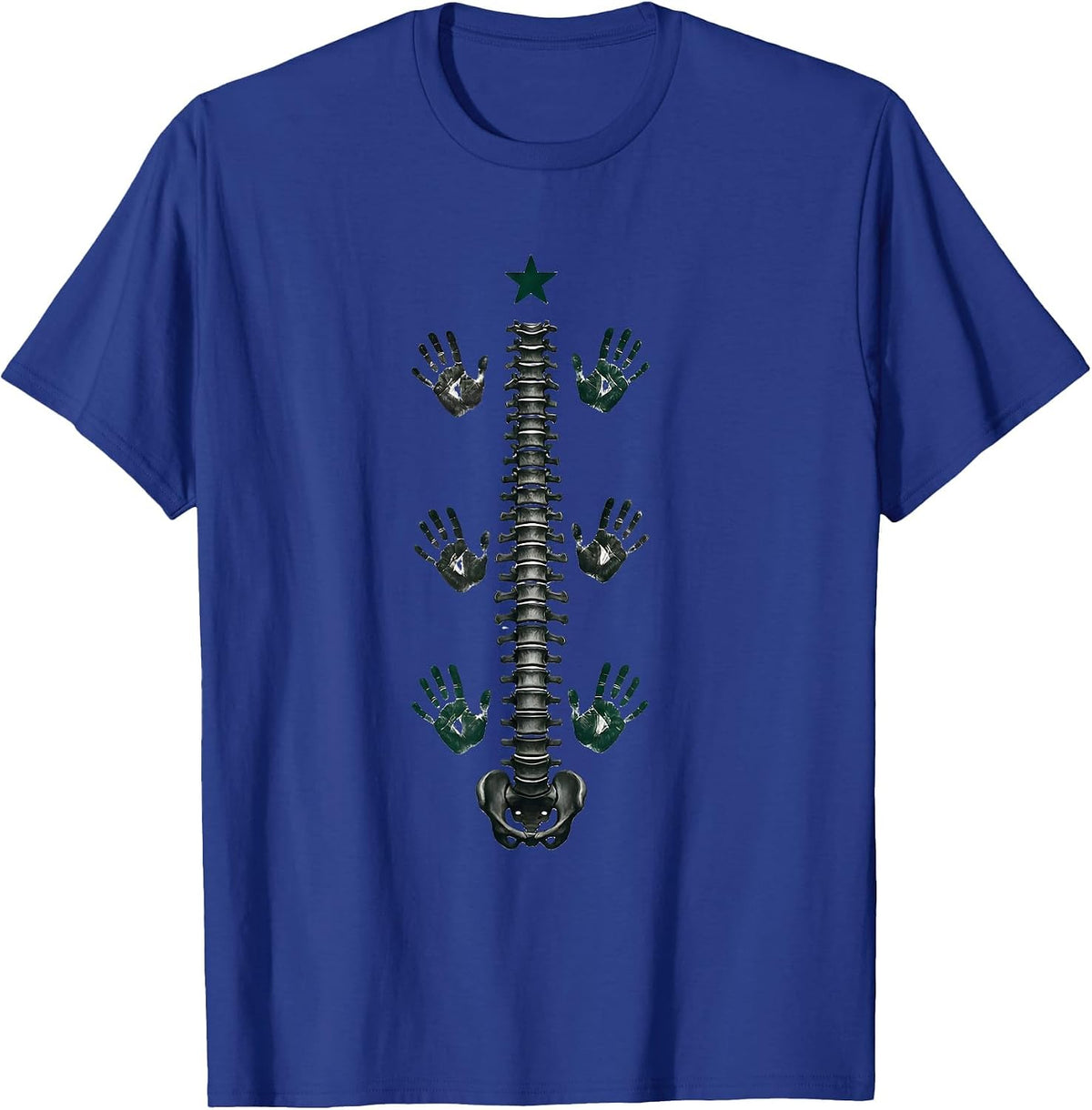 Vertebrae Spine Chiropractor Christmas Humor Gift T-Shirt - Royal Blue