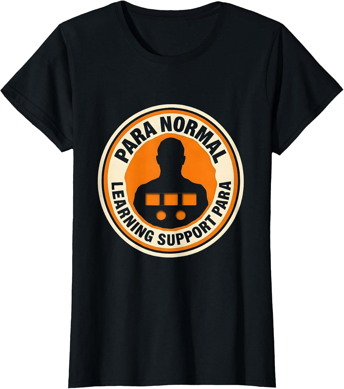 Women's Para Normal Learning Support Para Ghost Sped Teacher T-Shirt - Black