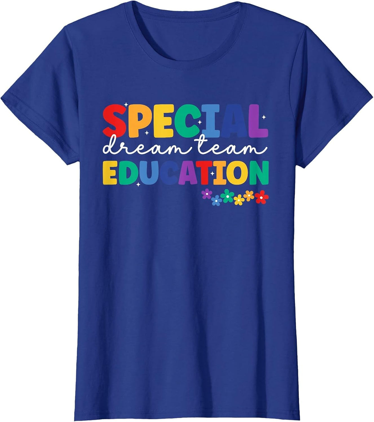 Special Education Squad Retro Dream Team SPED Teacher T-Shirt - Royal Blue