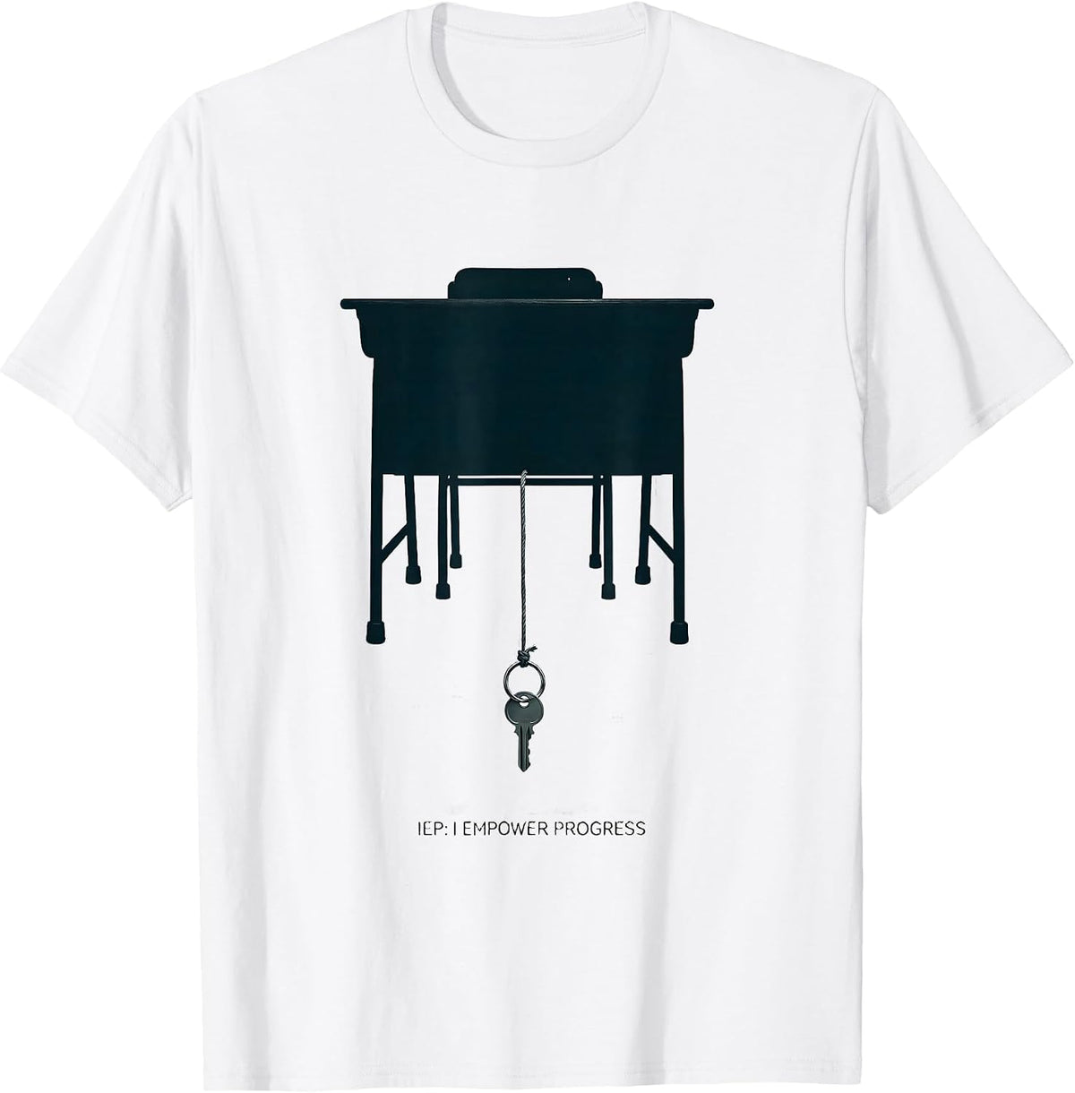 Men's IEP I Empower Progress Minimalist Special Education Teacher T-Shirt - White
