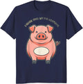 I Made This My Pig Costume Funny Pig Lover Halloween Party T-Shirt - Navy Blue