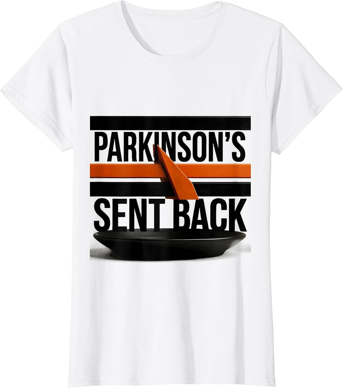 Parkinson's: Sent Back Brutalist Dark Humor Support Squad T-Shirt - White