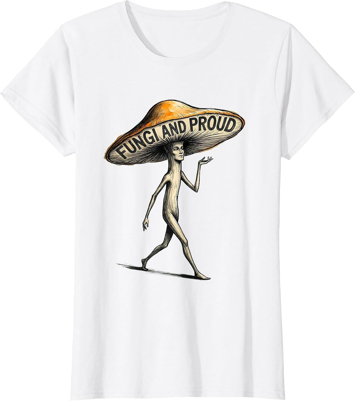 Fungi and Proud Mushroom Lover Design T-Shirt - White