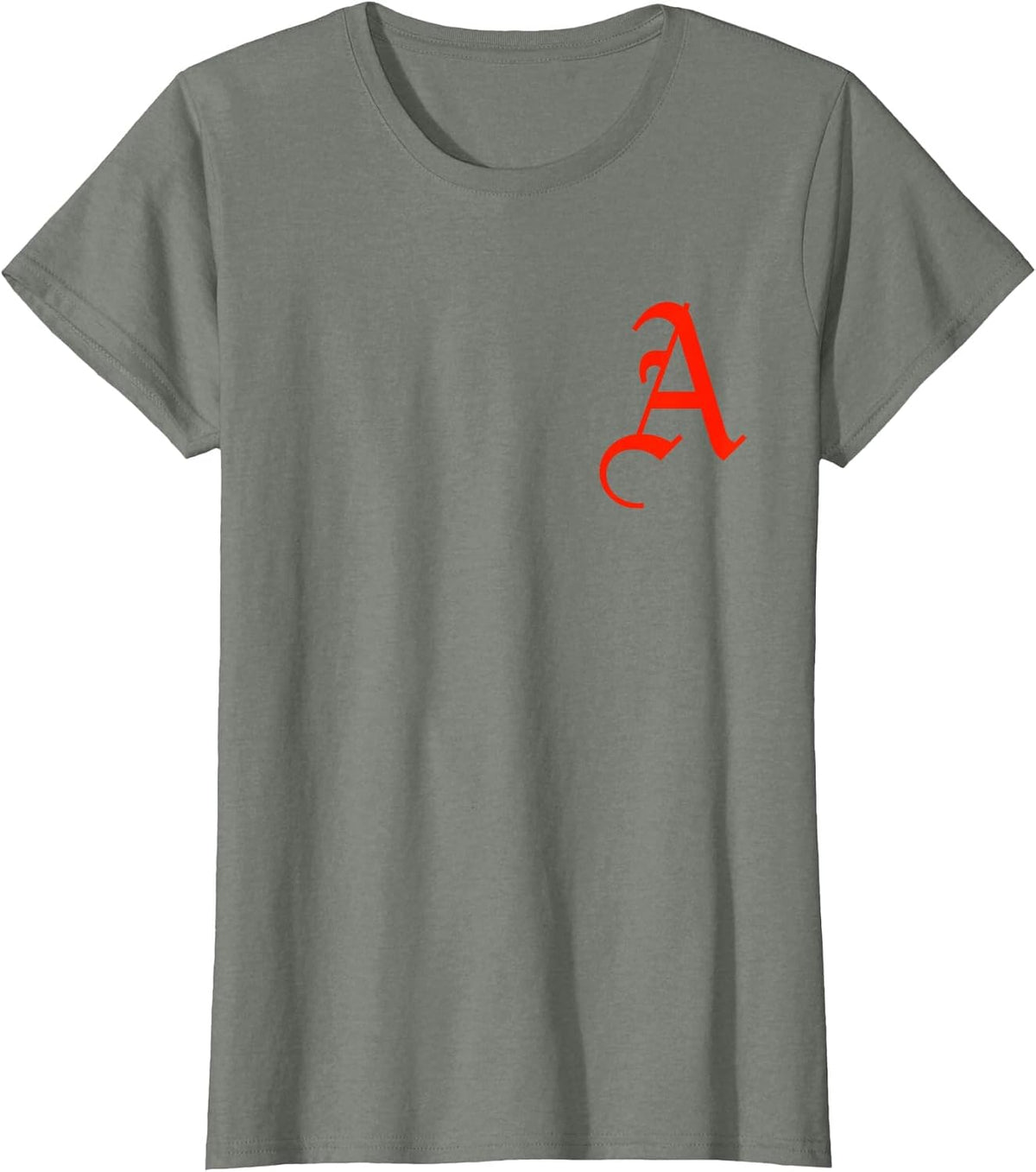 The Scarlet Letter A red T-Shirt - Olive Heather