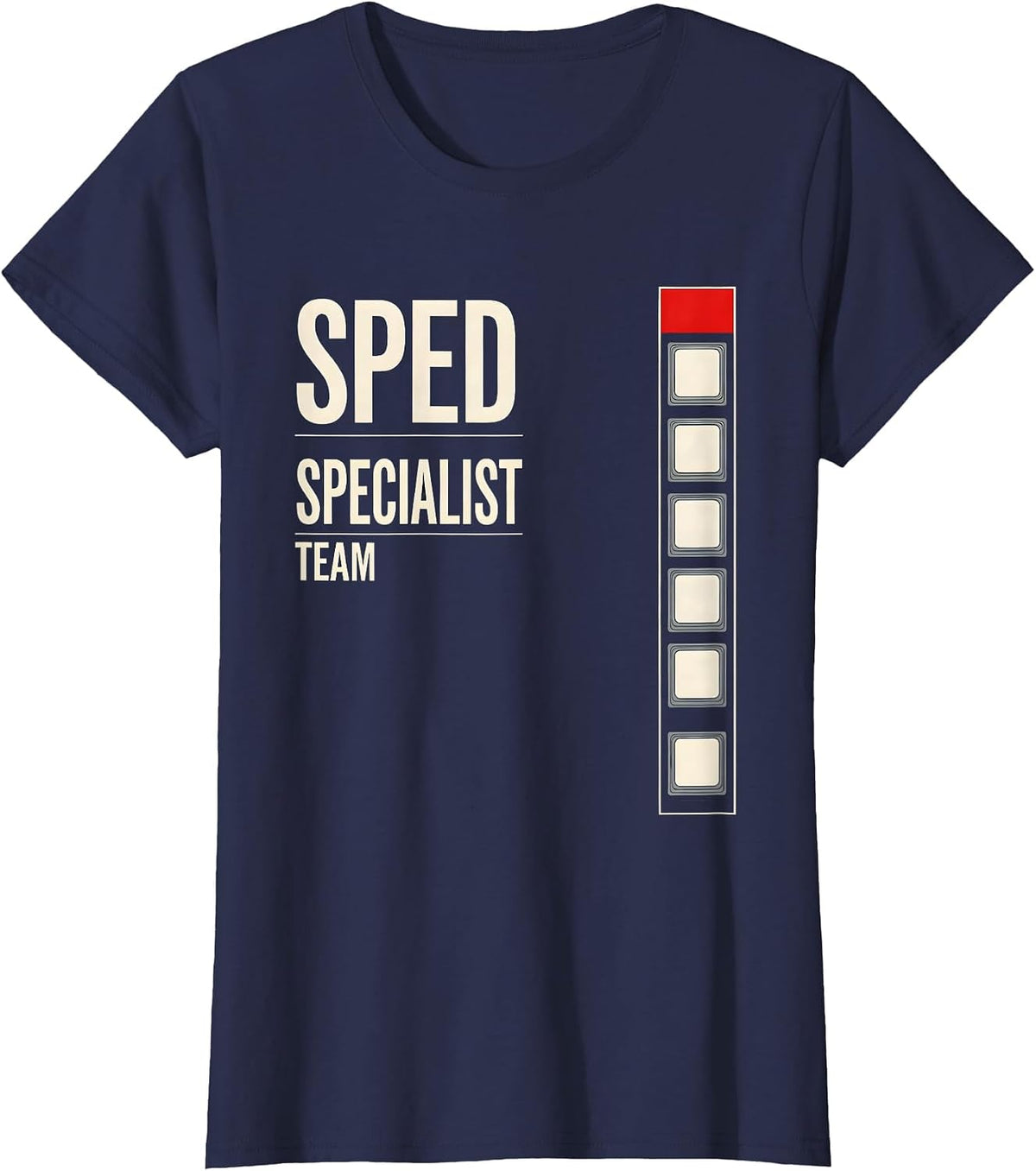 Women's SPED Specialist Team Retro Special Education Teacher Squad T-Shirt - Navy Blue