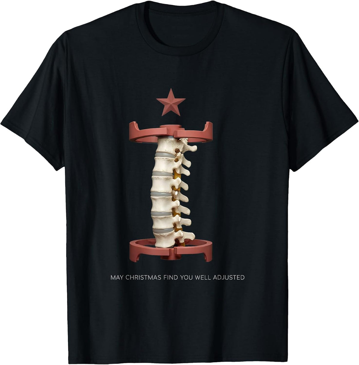 Men's May Christmas Find You Well Adjusted Funny Chiropractor T-Shirt - Black