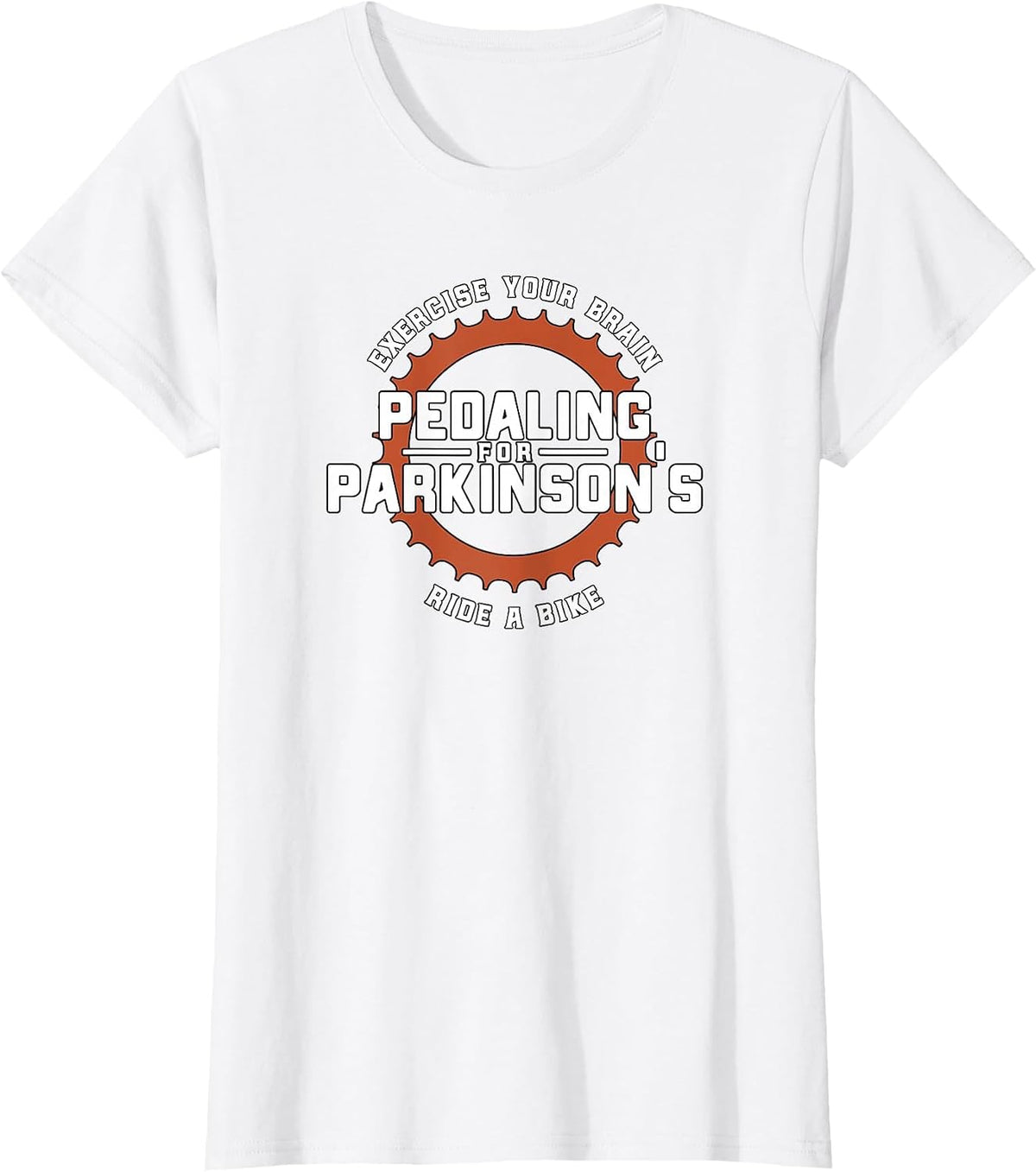 Pedaling for Parkinson's Light Version T-Shirt - White