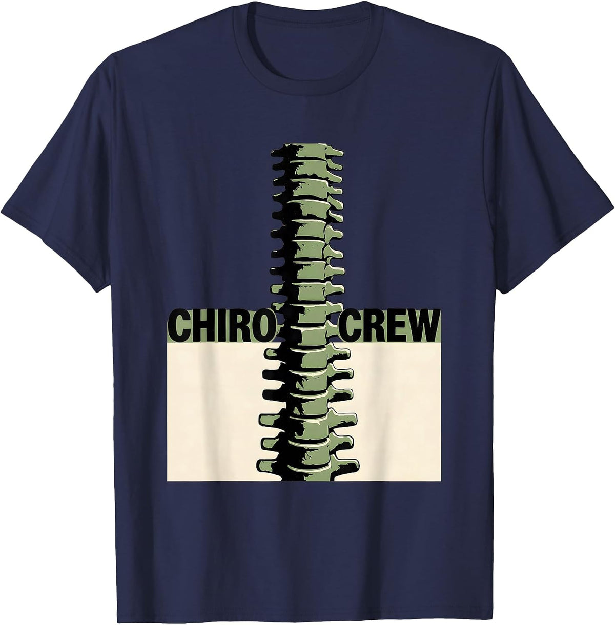 Chiro Crew Funny Chiropractor Chiropractic Student Office T-Shirt - Navy Blue