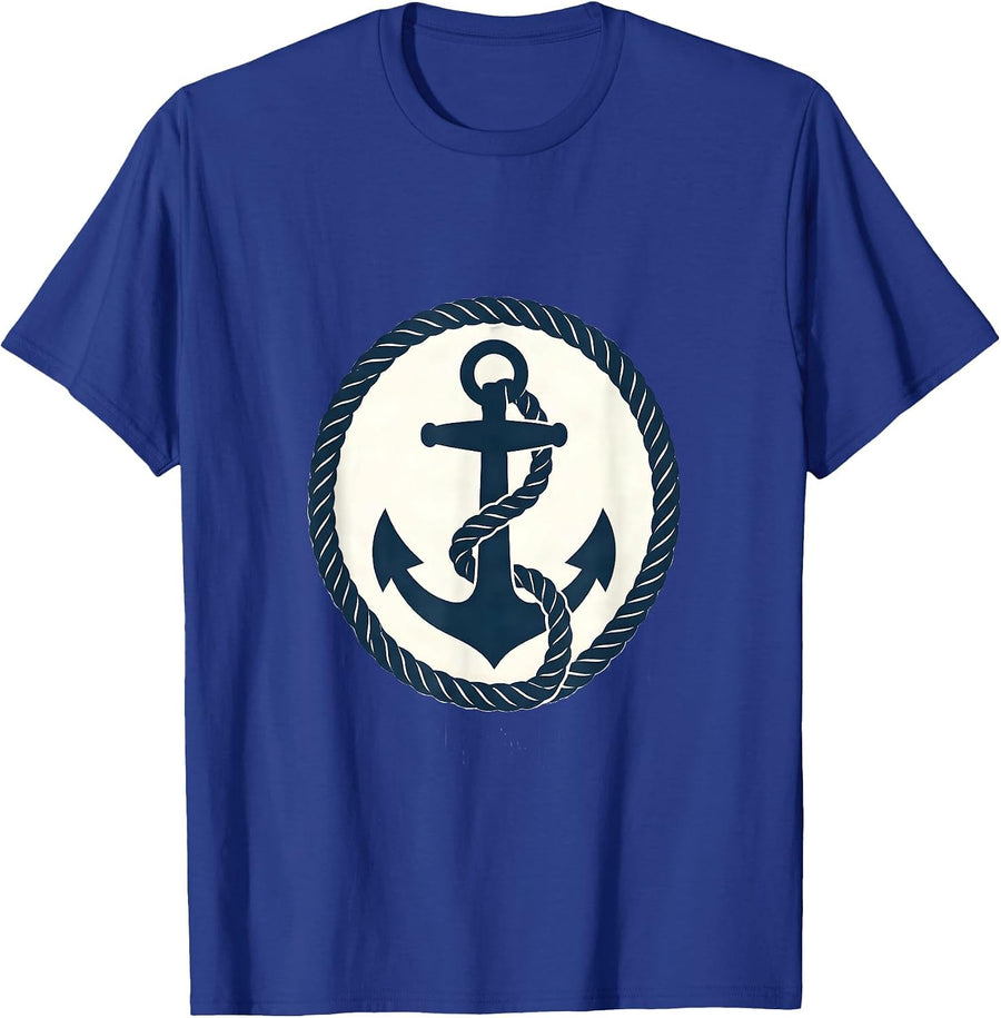 School Counselor Anchor Lifeline Rope Graphic T-Shirt - Royal Blue