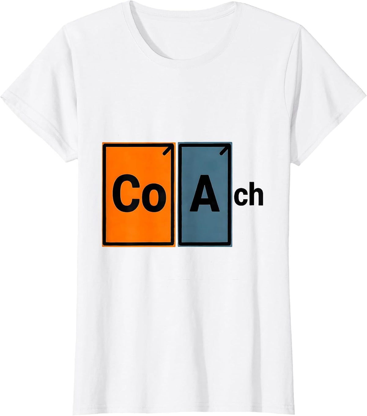 CoAch Funny Science Nerd Periodic Table Element Pun T-Shirt - White