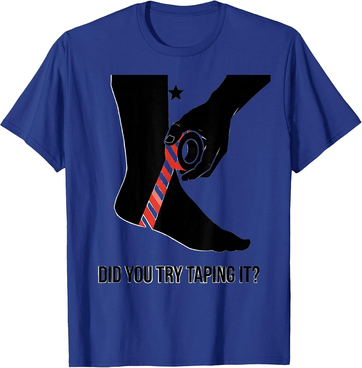 Did You Try Taping It Funny Physical Therapy Christmas T-Shirt - Royal Blue