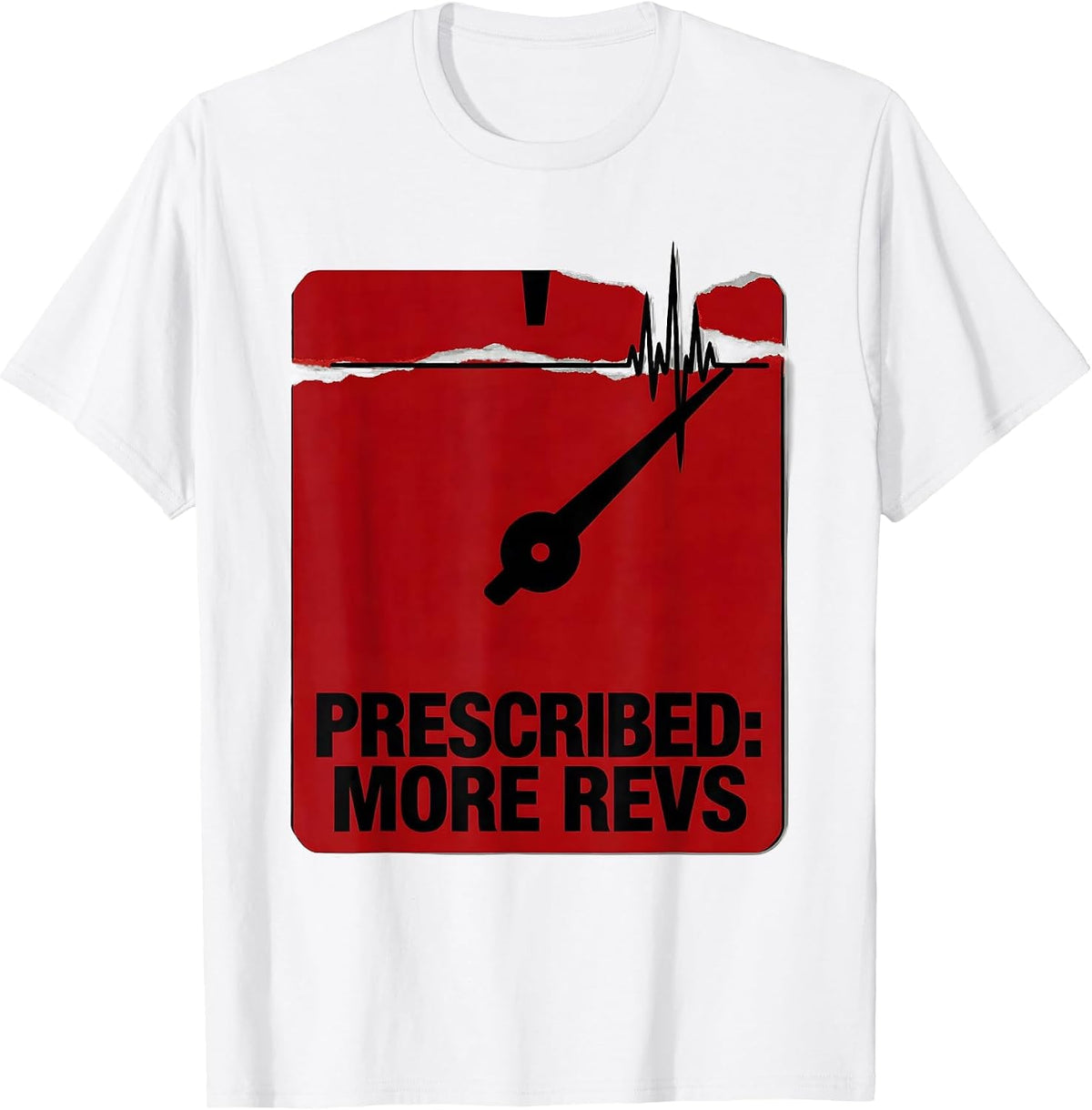 Men's More Revs Funny Car Guy Auto Mechanic Racing Enthusiast T-Shirt - White