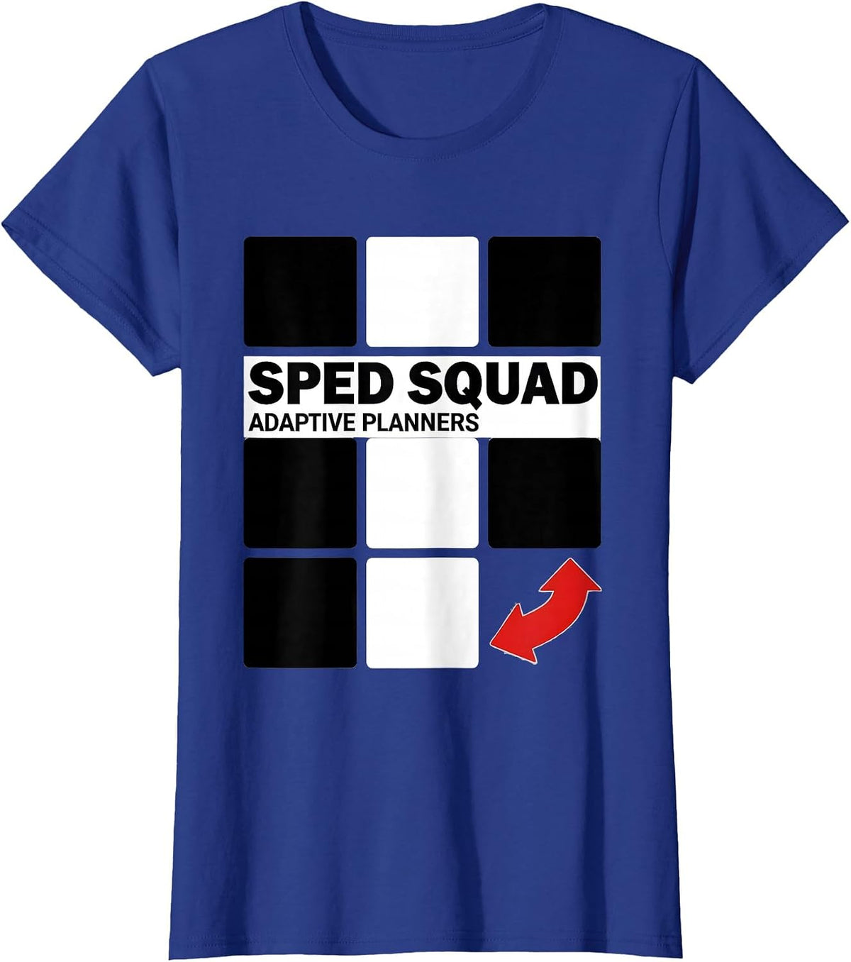 Women's SPED Squad Adaptive Planners Special Education Teacher T-Shirt - Royal Blue