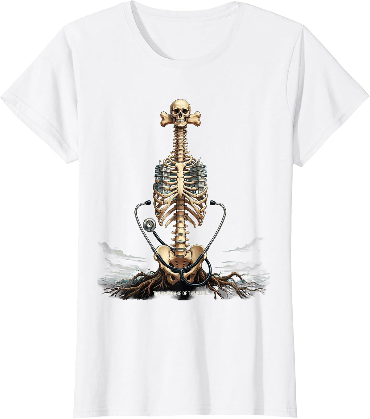 The Backbone of the Clinic Medical Assistant Design T-Shirt - White