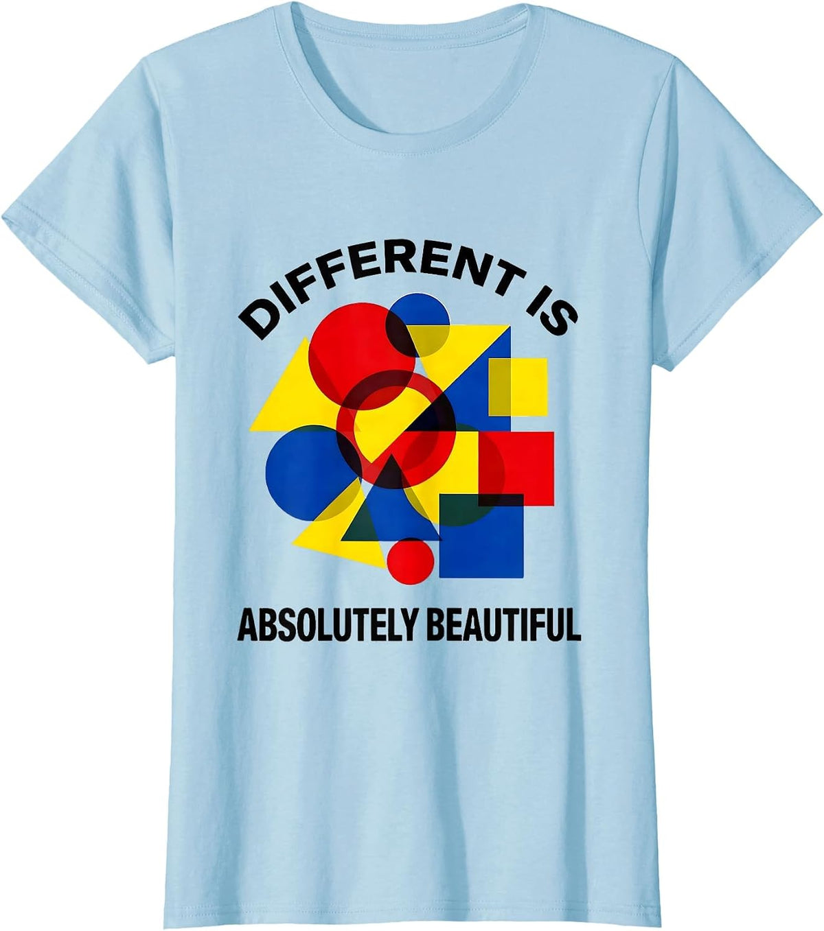 Different Is Absolutely Beautiful Special Education T-Shirt - Baby Blue