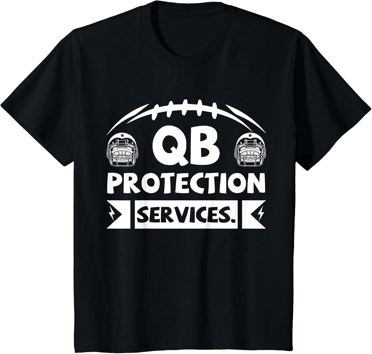 Qb Protection Services Offensive Lineman Football Players T-Shirt - Black