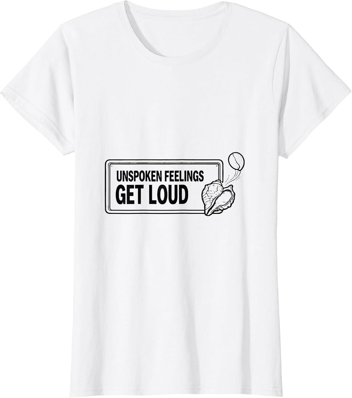 Unspoken Feelings Get Loud Warm Humor School Counselor T-Shirt - White