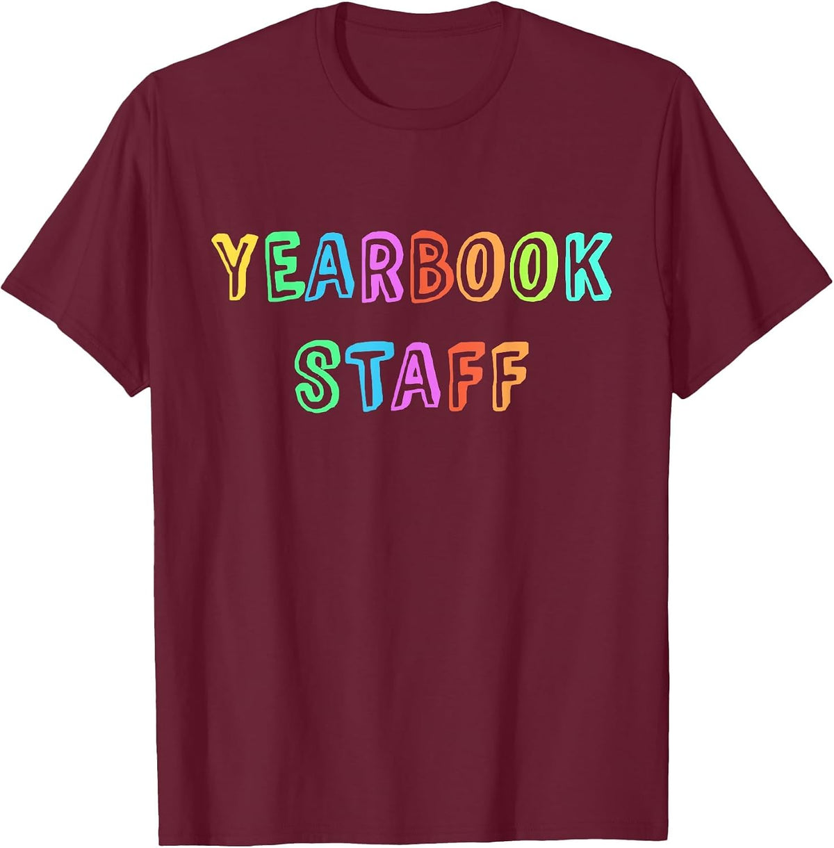 Team Editor Yearbook Staff Teacher School Publication Edit T-Shirt - Burgundy