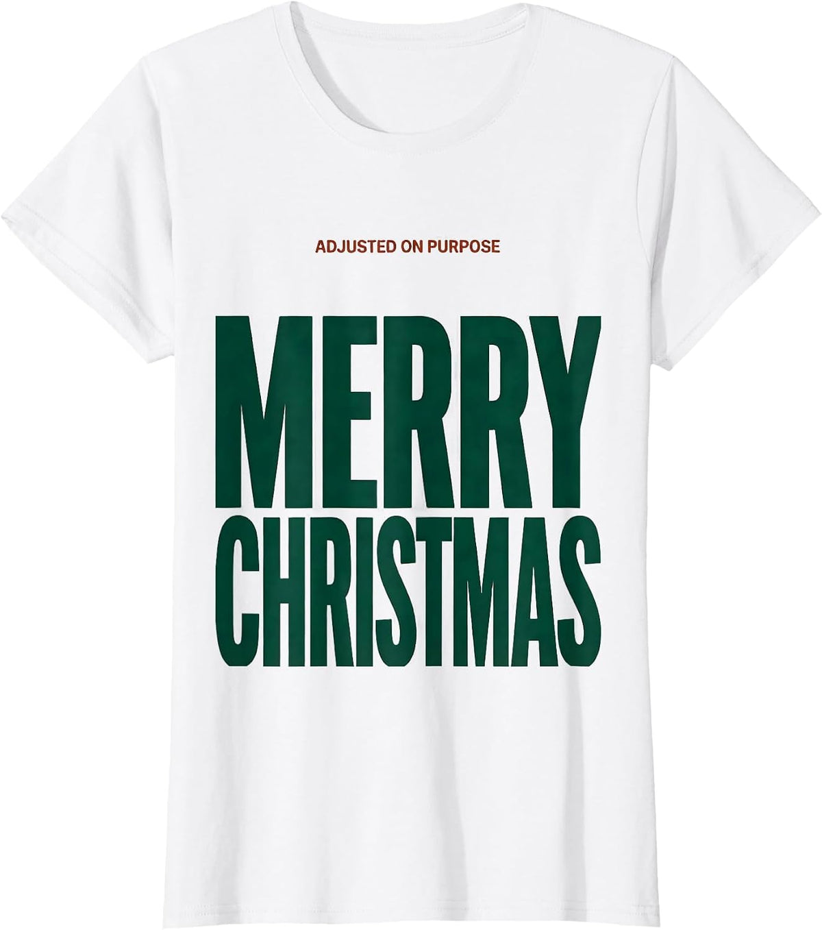 Adjusted On Purpose Merry Christmas Funny Chiropractor T-Shirt - White