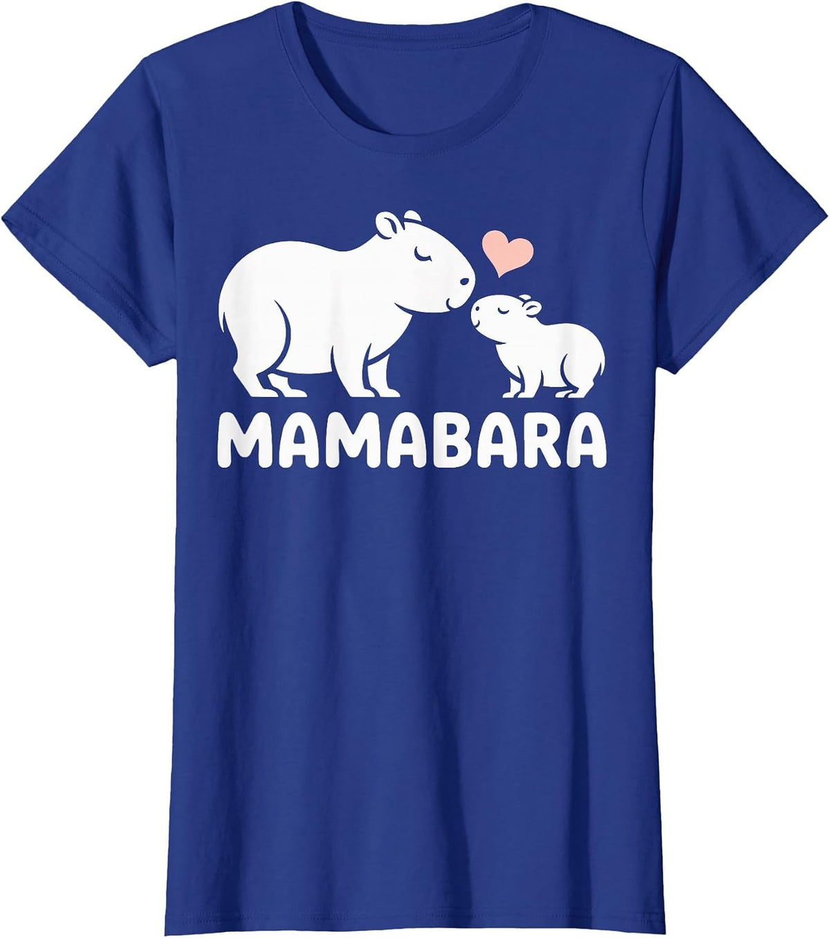 Mamabara Capybara Mother T-Shirt - Royal Blue