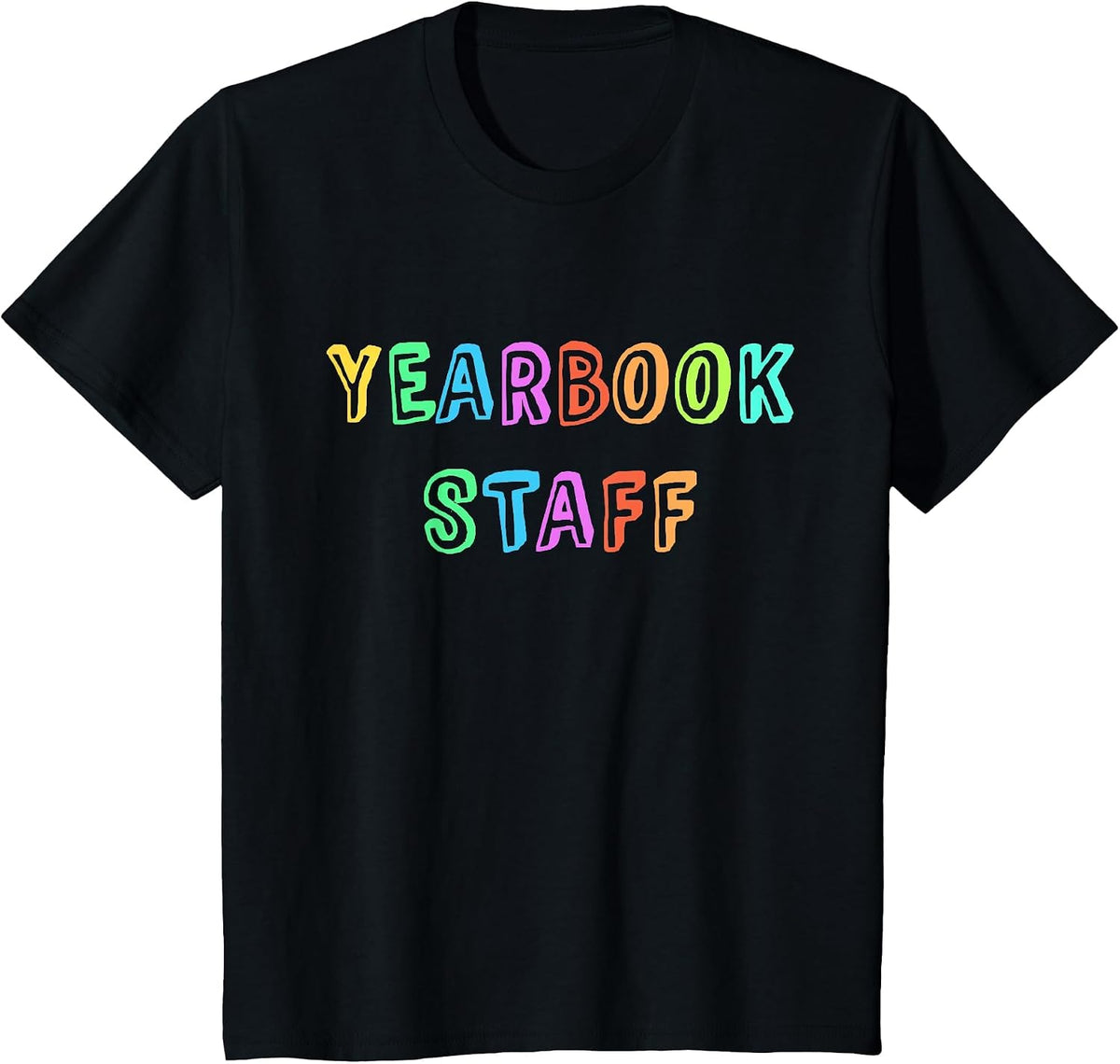 Team Editor Yearbook Staff Teacher School Publication Edit T-Shirt - Black