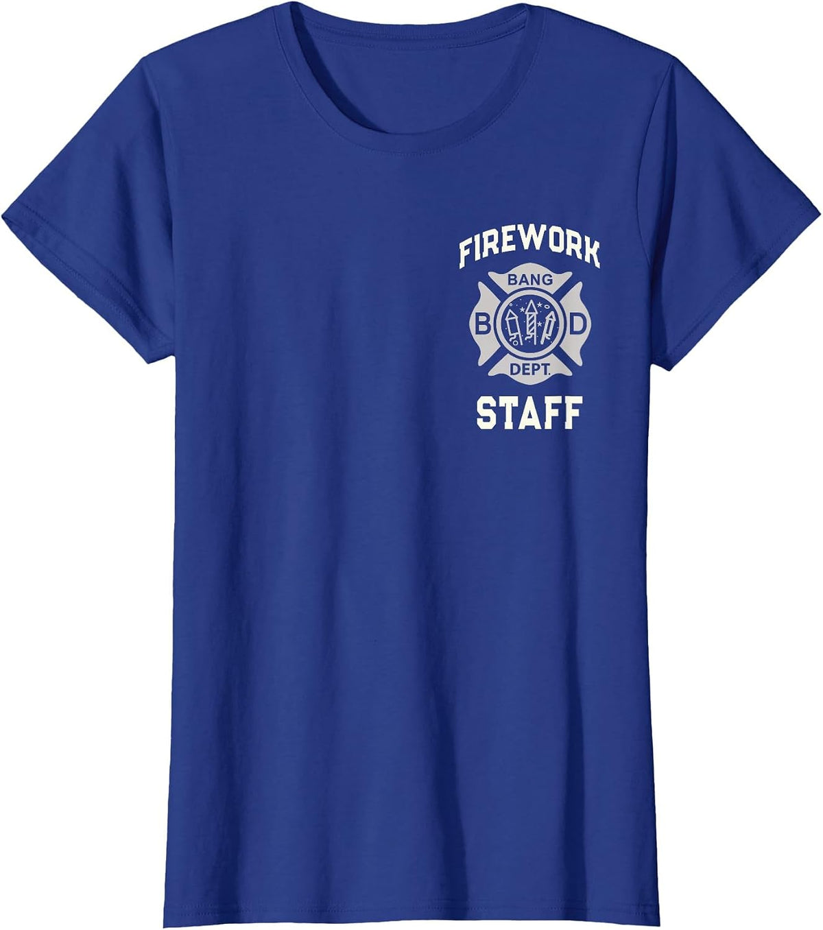 Official Firework Staff 4th of July Safety Crew Technician T-Shirt - Royal Blue