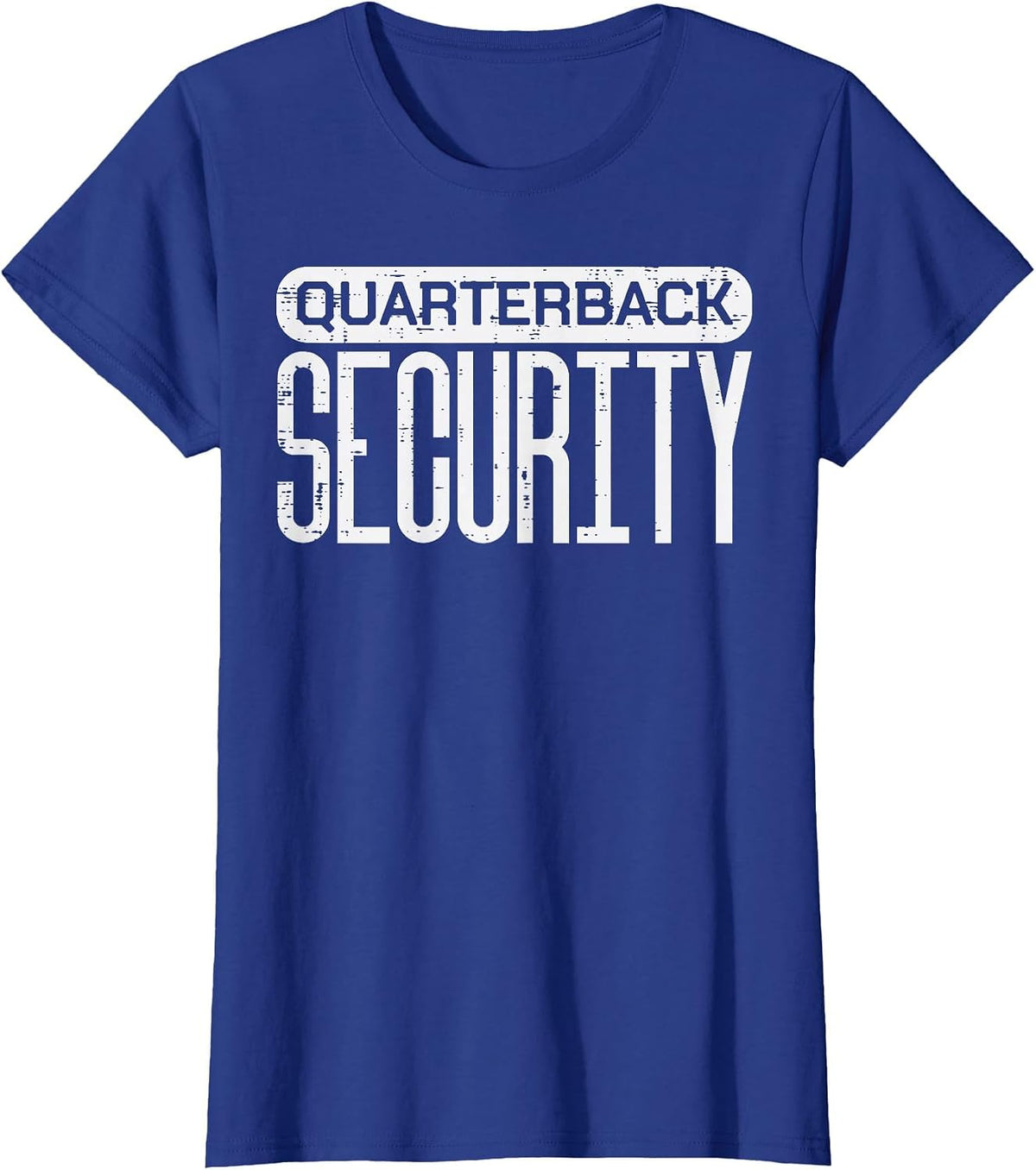 Quarterback Security Funny Offense American Football Lineman T-Shirt - Royal Blue