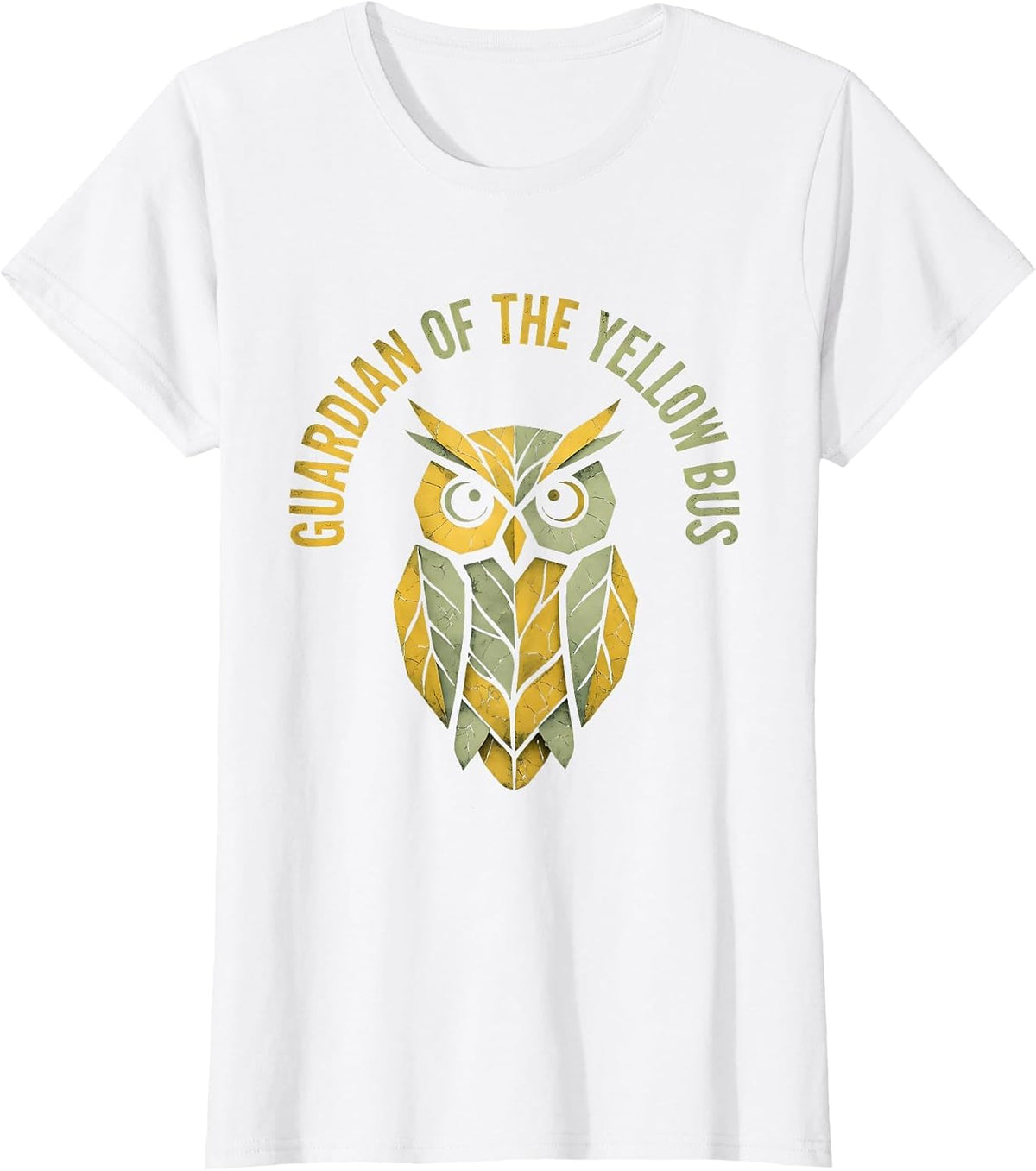 Guardian of the Yellow Bus School Bus Driver Design T-Shirt - White