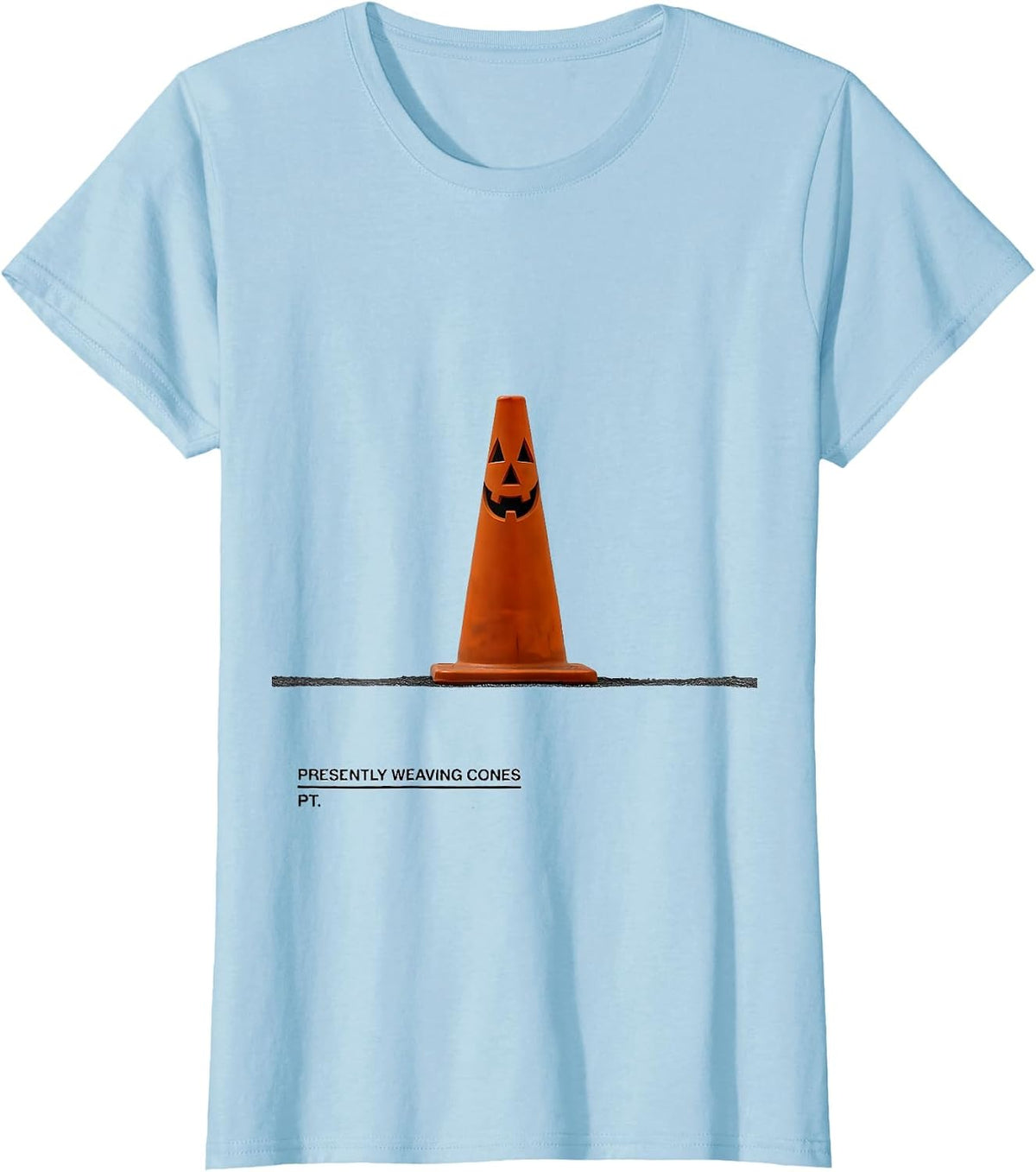 Presently Weaving Cones PT Funny Physical Therapy Halloween T-Shirt - Baby Blue