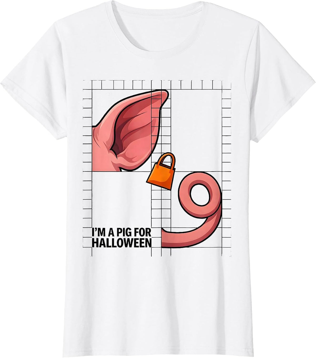 I'm A Pig For Halloween Funny Pig Lover Halloween Costume T-Shirt - White
