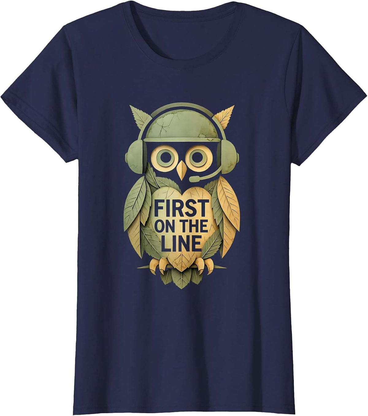 Women's First on the Line 911 Women Tribute Design T-Shirt - Navy Blue