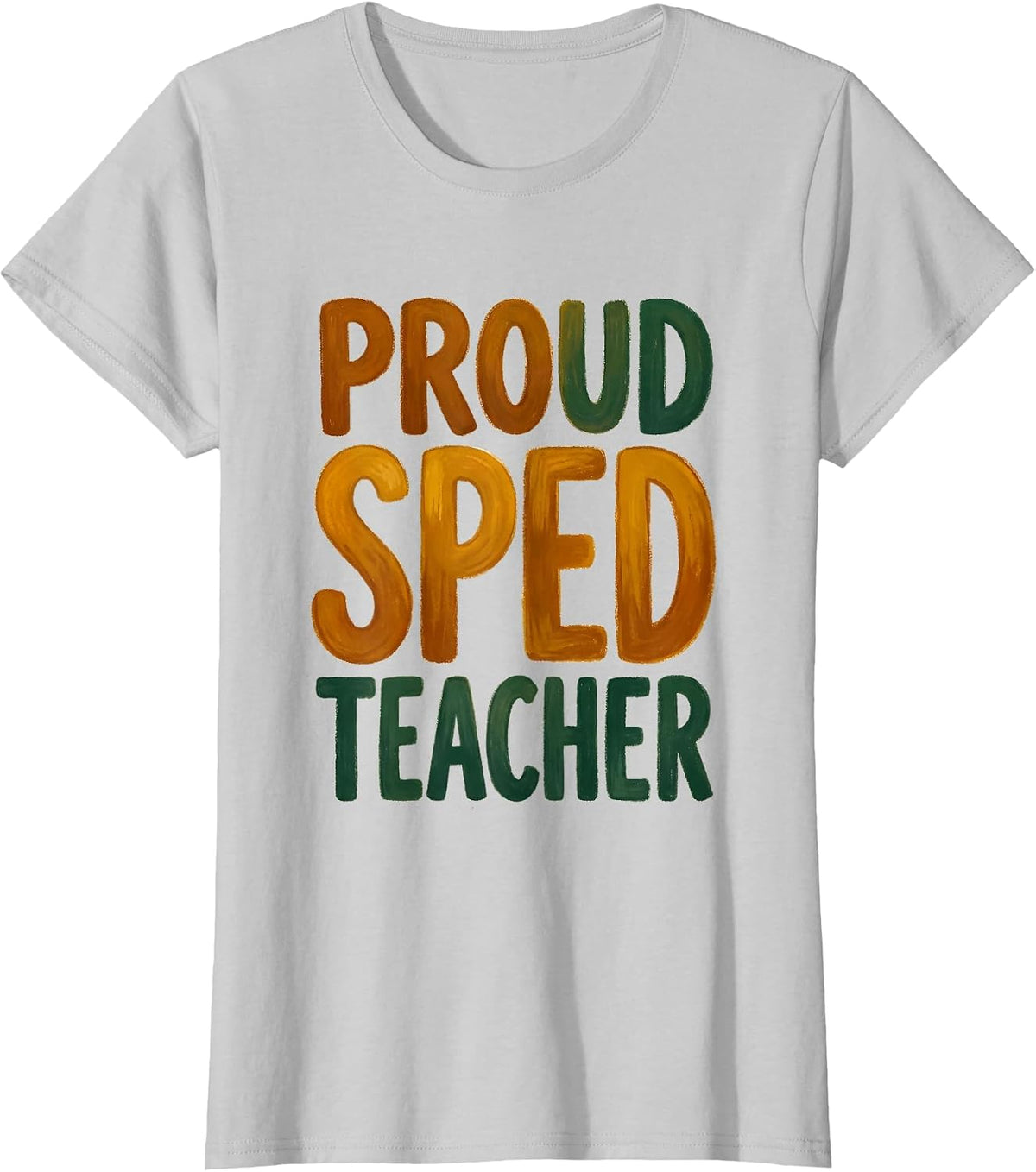Proud Sped Teacher Special Education Design T-Shirt - Silver Grey