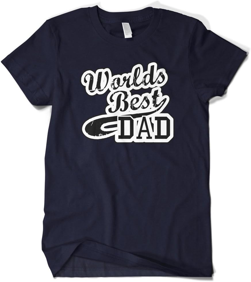 Cybertela Men's Worlds Best Dad T-Shirt - Navy Blue