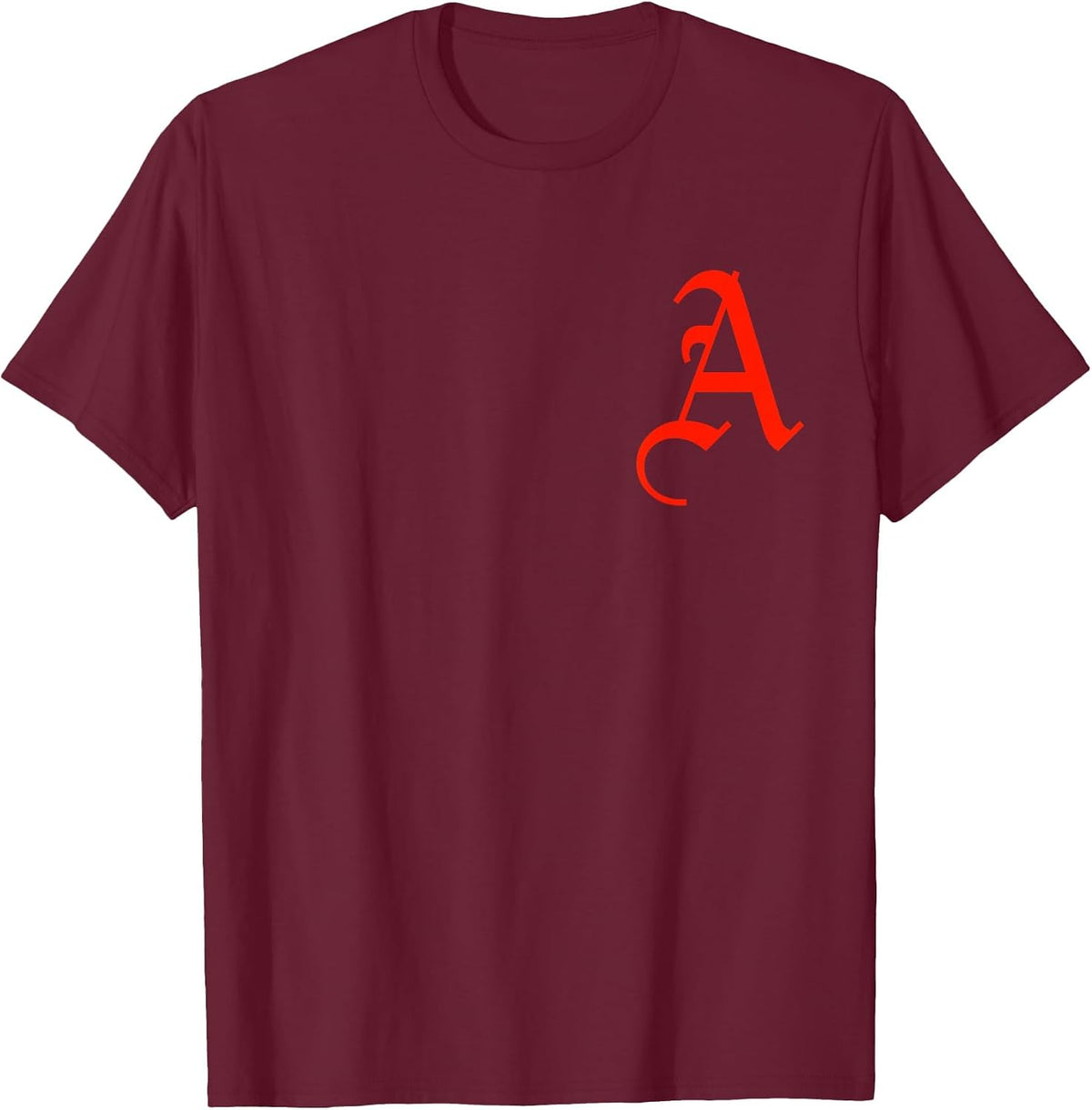 The Scarlet Letter A red T-Shirt - Burgundy
