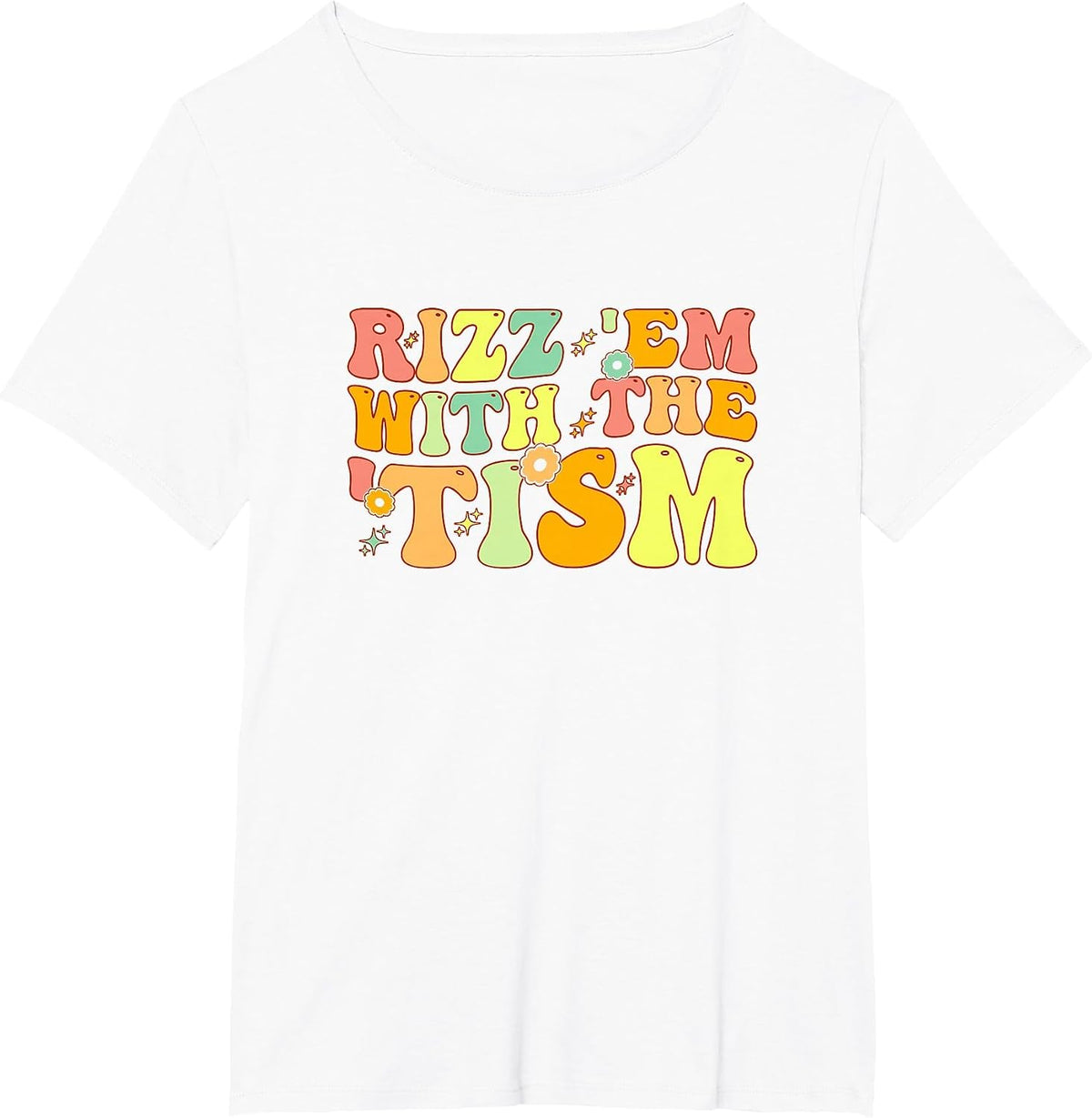 Rizz Em with The Tism Special Education Autism Awareness T-Shirt - White