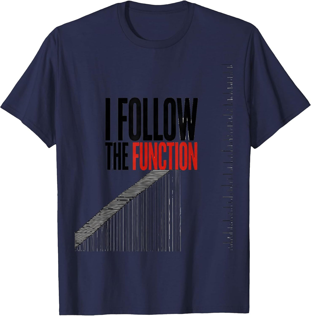 Men's I Follow The Function Minimalist ABA Behavior Analyst T-Shirt - Navy Blue