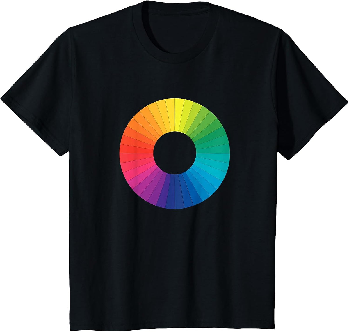 Color Wheel Palette Artist Painter Teacher Color Theory T-Shirt - Black